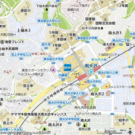 三井アウトレットパーク多摩南大沢カードデスク付近の地図